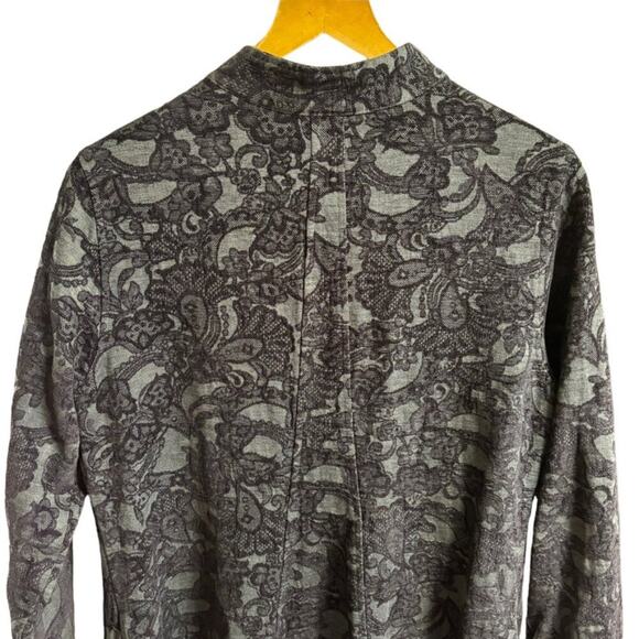 VTG CMC COLOR ME COTTON Black Tapestry Brocade Coat OR Dress SZ S - Picture 5 of 10